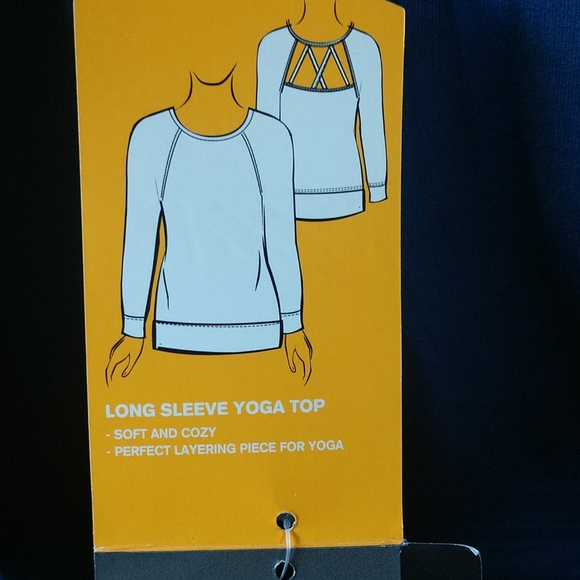 BLACK, not blue, Avia long sleeve yoga top xxl/ 2xg (20) BLACK - Picture 7 of 8